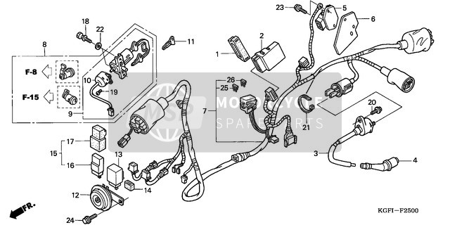 Honda NES150 2004 Wire Harness for a 2004 Honda NES150